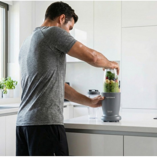 Izzy IZ-6503 Nutriblend Μπλέντερ για smoothies & χυμούς ,540ml 600W Γκρι,2 δοχεία χωρητικότητας 540ml & 480ml BPA free Izzy IZ-6503 Nutriblend Μπλέντερ για smoothies & χυμούς ,540ml 600W Γκρι,2 δοχεία χωρητικότητας 540ml & 480ml BPA free