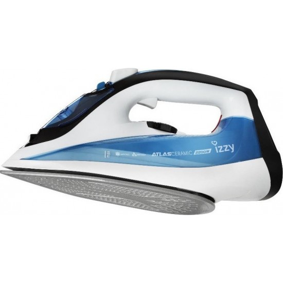 Izzy Atlas Ceramic 2200 IZ-1104 Σίδερο Ατμού 2200W ,Συνεχόμενη Παροχή 70gr/min , Κεραμική Πλάκα 
