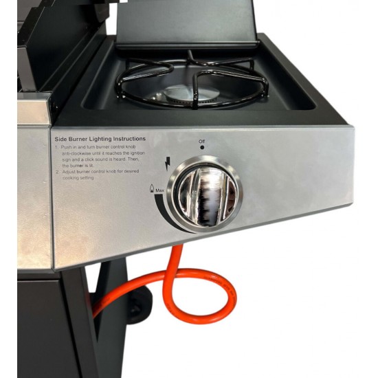 Kasanova KS14050  Φορητή Ψησταριά Υγραερίου με 6+1 Εστίες και Πλαϊνό Μάτι ,διαστάσεις: 140 x 59 x 107.5 εκ.