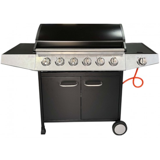 Kasanova KS14050  Φορητή Ψησταριά Υγραερίου με 6+1 Εστίες και Πλαϊνό Μάτι ,διαστάσεις: 140 x 59 x 107.5 εκ.