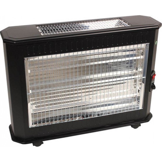 Kumtel KS-2710 Σόμπα Χαλαζία με Θερμοστάτη 2800W Black ,5 λάμπες χαλαζία, 3 μπρος και 2 στο επάνω μέρο Kumtel KS-2710 Σόμπα Χαλαζία με Θερμοστάτη 2800W Black ,5 λάμπες χαλαζία, 3 μπρος και 2 στο επάνω μέρο