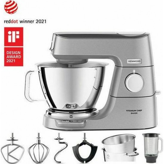 Kenwood Titanium Chef Baker KVC85.124SI Κουζινομηχανή 1200W με Ανοξείδωτο Κάδο (5lt) Kenwood Titanium Chef Baker KVC85.124SI Κουζινομηχανή 1200W με Ανοξείδωτο Κάδο (5lt)