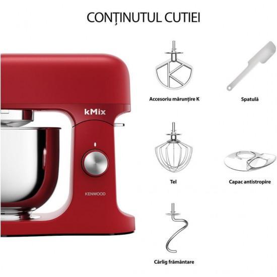 Kenwood KMX751ARD Κουζινομηχανή 1000W με Ανοξείδωτο Κάδο 5lt