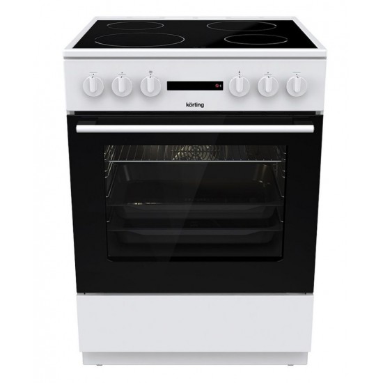 Korting KEC6A40WG Κουζίνα 71lt με Κεραμικές Εστίες Π60cm Λευκή,Υδρόλυση Korting KEC6A40WG Κουζίνα 71lt με Κεραμικές Εστίες Π60cm Λευκή,Υδρόλυση