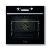 Korting KBOX6735E05BG Εντοιχιζόμενος φούρνος 77Lt Μαύρος ,10 Προγράμματα Λειτουργίας,Aqua Clean,Βυθιζόμενοι Διακόπτες