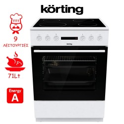 Korting KEC6A40WPGKRT 742652 Κουζίνα Κεραμική Λευκή (71lt) White 60cm Korting KEC6A40WPGKRT 742652 Κουζίνα Κεραμική Λευκή (71lt) White 60cm
