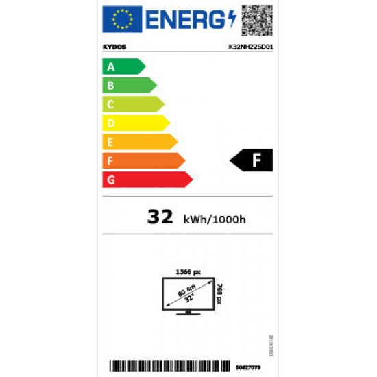 Kydos K32NH22SD01V3 Τηλεόραση 32" HD Ready DLED (2025) Kydos K32NH22SD01V3 Τηλεόραση 32" HD Ready DLED (2025)