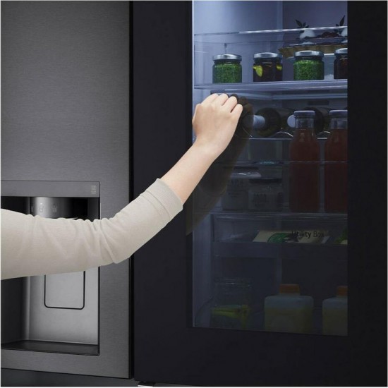 LG GSXV90MCDE Ψυγείο Multi Door,  InstaView Door-in-Door™.635lt Full No Frost Υ179xΠ91.3xΒ73.5cm Μαύρο WiFi