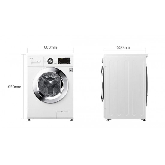 LG F4J3TM5WE Πλυντήριο-Στεγνωτήριο Ρούχων 8kg/5kg 1400 Στροφές,Inverter Direct Drive™