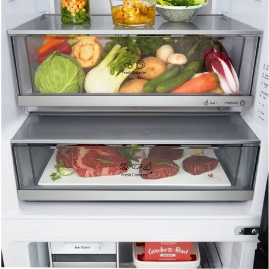 LG GBB569MCAMB Ψυγειοκαταψύκτης 462lt Total NoFrost ,Multi-Air Flow ,ΑΝΘΡΑΚΙ Υ185xΠ70.5xΒ74εκ. ,SmartThinQ™,Wi-Fi,