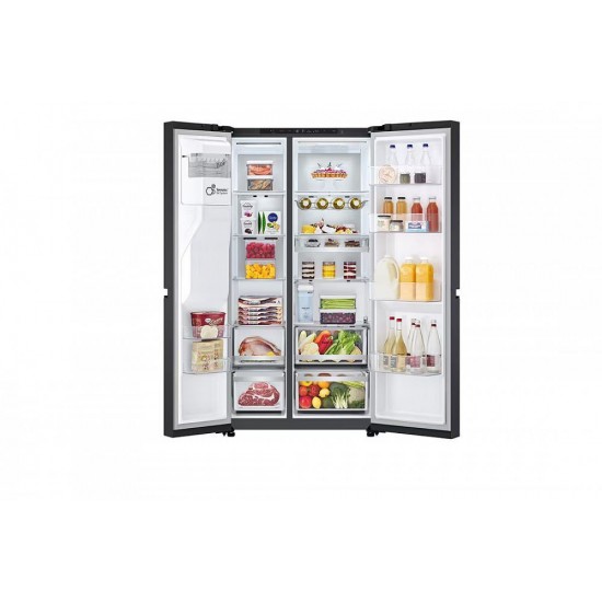 LG GSLE91EVAC Ψυγείο Ντουλάπα 461lt Full No Frost ,Μαύρο,  • Multi Air Flow,Wifi ,DoorCooling+TM ,Υ179xΠ92.5xΒ73.5cm UVnano