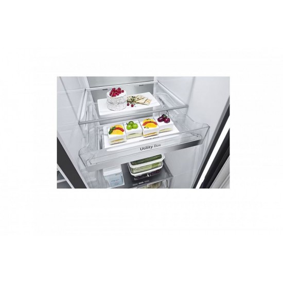 LG GSLE91EVAC Ψυγείο Ντουλάπα 461lt Full No Frost ,Μαύρο,  • Multi Air Flow,Wifi ,DoorCooling+TM ,Υ179xΠ92.5xΒ73.5cm UVnano