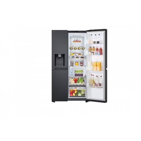 LG GSLE91EVAC Ψυγείο Ντουλάπα 461lt Full No Frost ,Μαύρο,  • Multi Air Flow,Wifi ,DoorCooling+TM ,Υ179xΠ92.5xΒ73.5cm UVnano