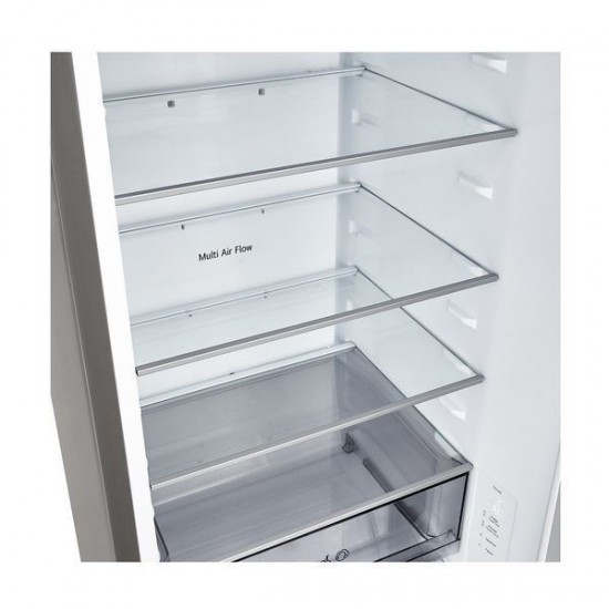 LG GBBSJ20EPY Ψυγειοκαταψύκτης 375lt Total NoFrost Υ203xΠ59.7xΒ67.4cm Ασημί,ThinQ (Wi-Fi),DoorCooling+™Τεχνητή  Νοημοσύνη