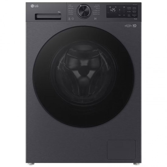 LG F2X50S9TBB Πλυντήριο 9kg 1200 Στροφών,(M)Inverter DirectDrive, AI Wash,TurboWash 39: Γρήγορο 14': ,AI DD™,LG ThinQ™ , Ανθρακί (Ματ) LG F2X50S9TBB Πλυντήριο 9kg 1200 Στροφών,(M)Inverter DirectDrive, AI Wash,TurboWash 39: Γρήγορο 14': ,AI DD™,LG ThinQ™ , Ανθρακί (Ματ)
