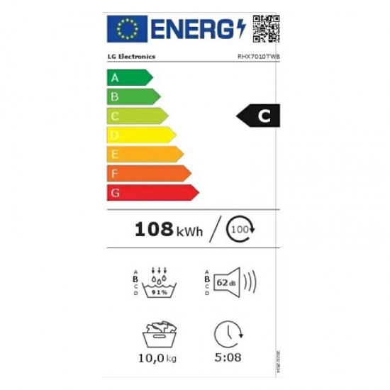 LG RHX7010TWB Στεγνωτήριο ,10kg, ,DUAL Inverter Compressor.,με Τεχνολογία AI Dry,,LG ThinQ™, LG RHX7010TWB Στεγνωτήριο ,10kg, ,DUAL Inverter Compressor.,με Τεχνολογία AI Dry,,LG ThinQ™,