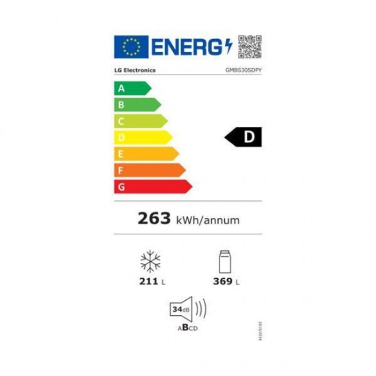 LG GMBS30SDPY Ψυγείο Ντουλάπα 451lt Full No Frost Υ186xΠ83.5xΒ69.6cm Inox LG GMBS30SDPY Ψυγείο Ντουλάπα 451lt Full No Frost Υ186xΠ83.5xΒ69.6cm Inox