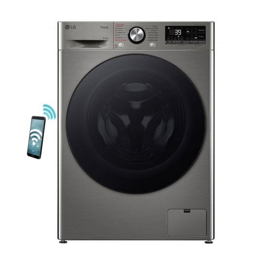 LG D4R7009TSSB Πλυντήριο-Στεγνωτήριο Ρούχων 9kg/6kg με Ατμό 1400 Στροφών με Wi-Fi