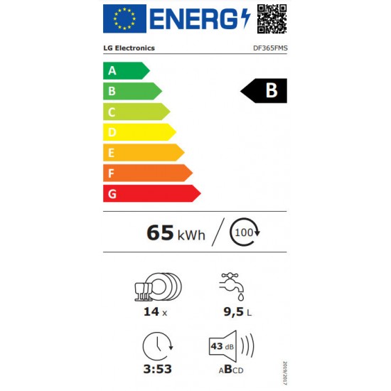 LG DF365FMS Πλυντήριο Πιάτων για 14 Σερβίτσια 60cm με Wi-Fi Μαύρο,TrueSteam και QuadWash. LG DF365FMS Πλυντήριο Πιάτων για 14 Σερβίτσια 60cm με Wi-Fi Μαύρο,TrueSteam και QuadWash.