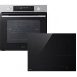 LG WS5D7210S+CI5Z2423BN Σετ Φούρνος Εστία ,Πυρόλυση , Aqua Clean ,Instaview,Χρώμα : Μαύρο γυαλί/ Ασημί φινίρισμα, Air Fry,ΕΠΑΓΩΓΙΚΕΣ ΕΣΙΕΣ ,LG ThinQ