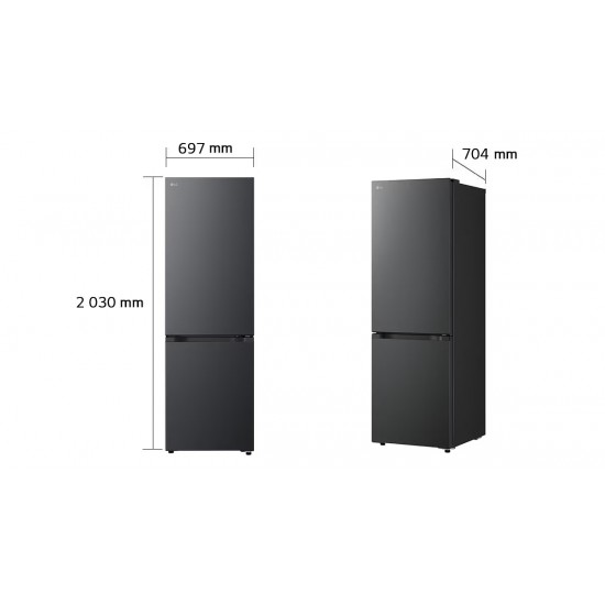 LG GBB569MCAMB Ψυγειοκαταψύκτης 462lt Total NoFrost ,Multi-Air Flow ,ΑΝΘΡΑΚΙ Υ185xΠ70.5xΒ74εκ. ,SmartThinQ™,Wi-Fi,
