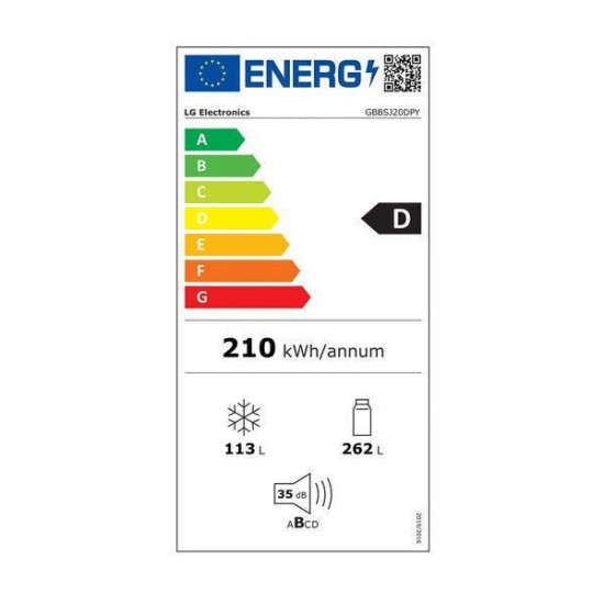 LG GBBSJ20EPY Ψυγειοκαταψύκτης 375lt Total NoFrost Υ203xΠ59.7xΒ67.4cm Ασημί,ThinQ (Wi-Fi),DoorCooling+™Τεχνητή Νοημοσύνη LG GBBSJ20EPY Ψυγειοκαταψύκτης 375lt Total NoFrost Υ203xΠ59.7xΒ67.4cm Ασημί,ThinQ (Wi-Fi),DoorCooling+™Τεχνητή Νοημοσύνη