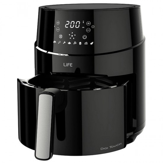 Life Digi Touch Φριτέζα Αέρος με Αποσπώμενο Κάδο 4.5lt ,1500w,8 προ-ρυθμισμένα προγράμματα μαγειρέματος,1,Μαύρη Life Digi Touch Φριτέζα Αέρος με Αποσπώμενο Κάδο 4.5lt ,1500w,8 προ-ρυθμισμένα προγράμματα μαγειρέματος,1,Μαύρη