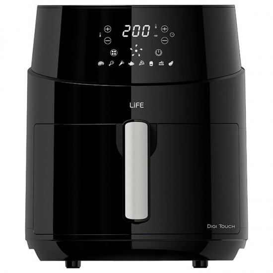 Life Digi Touch Φριτέζα Αέρος με Αποσπώμενο Κάδο 4.5lt ,1500w,8 προ-ρυθμισμένα προγράμματα μαγειρέματος,1,Μαύρη Life Digi Touch Φριτέζα Αέρος με Αποσπώμενο Κάδο 4.5lt ,1500w,8 προ-ρυθμισμένα προγράμματα μαγειρέματος,1,Μαύρη