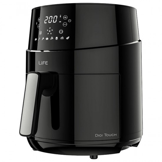 Life Digi Touch Φριτέζα Αέρος με Αποσπώμενο Κάδο 4.5lt ,1500w,8 προ-ρυθμισμένα προγράμματα μαγειρέματος,1,Μαύρη Life Digi Touch Φριτέζα Αέρος με Αποσπώμενο Κάδο 4.5lt ,1500w,8 προ-ρυθμισμένα προγράμματα μαγειρέματος,1,Μαύρη