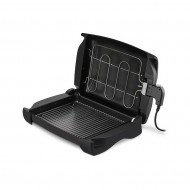 Life Steakhouse Επιτραπέζια Ηλεκτρική Ψησταριά Σχάρας 1100W με Καπάκι και Ρυθμιζόμενο Θερμοστάστη 34x26εκ. 