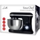 LIFE Sous Chef Μαύρο Κουζινομηχανή ,Iσχυρό μοτέρ 1200W,καδος 5λ, 6 ταχυτήτων και παλμικής λειτουργίας LIFE Sous Chef Μαύρο Κουζινομηχανή ,Iσχυρό μοτέρ 1200W,καδος 5λ, 6 ταχυτήτων και παλμικής λειτουργίας
