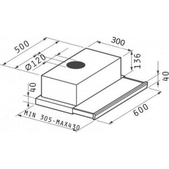 Maidtec by Pyramis 7012MT Συρόμενος απορροφητήρας inox ,065006901 Maidtec by Pyramis 7012MT Συρόμενος απορροφητήρας inox ,065006901