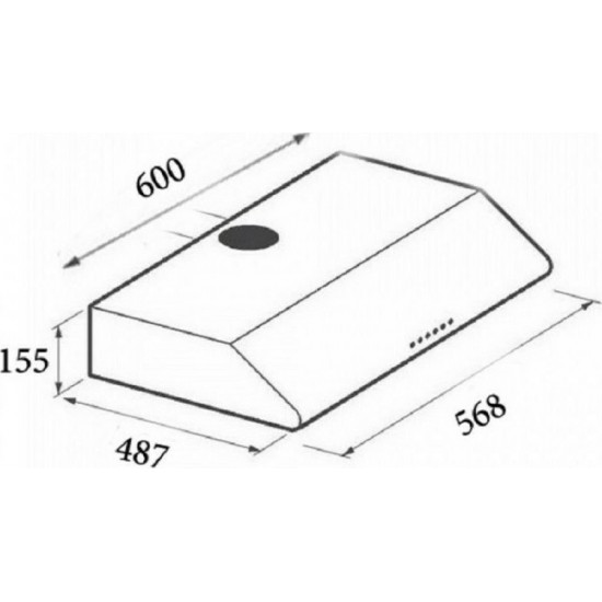 Maidtec απορροφητήρας Ελεύθερος Λευκός 60cm,2 μοτερ,065019001