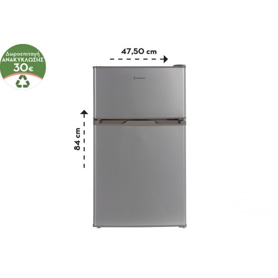 Morris T72071ETD Δίπορτο Ψυγείο ΙΝΟΧ,71lt Υ84xΠ47.5xΒ44.5cm ,Στατική Ψύξη: Morris T72071ETD Δίπορτο Ψυγείο ΙΝΟΧ,71lt Υ84xΠ47.5xΒ44.5cm ,Στατική Ψύξη: