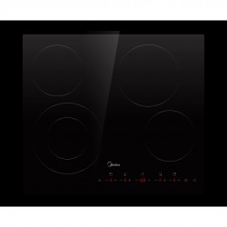 Midea MCH702T298K0 , Εντοιχιζόμενη κεραμεική εστία 4 θέσεων,4/1 Dual,Αυτοματη Απενεργοποίηση