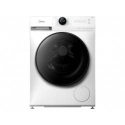 Midea MF200W100WB/W-GR Πλυντήριο Ρούχων 10kg 1400 Στροφών, 14 Προγράμματα & 13 Λειτουργίες συνδυαστικά ,BLDC Inverter Quattro Μοτέρ με 10 Χρόνια Εγγύηση,Health Guard (Steam Care μέχρι 99% αποστείρωση, Allergy Care & Auto Clean)