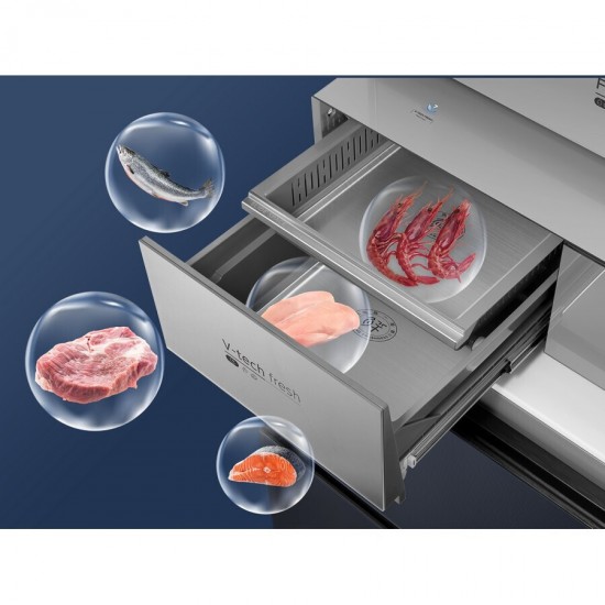 Midea MDRM587BIE70 Ψυγείο Ντουλάπα 450lt Full No Frost Υ191xΠ75.3xΒ60cm, Χρώμα Diamond Shadow Grey ,Συμπιεστής Quattro Ιnverter,WiFi-Smart Home,Multi Air Flow Midea MDRM587BIE70 Ψυγείο Ντουλάπα 450lt Full No Frost Υ191xΠ75.3xΒ60cm, Χρώμα Diamond Shadow Grey ,Συμπιεστής Quattro Ιnverter,WiFi-Smart Home,Multi Air Flow