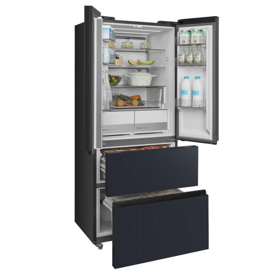 Midea MDRF600BIE70 Ψυγείο Ντουλάπα 435lt Υ191xΠ75.3xΒ60cm ,Diamond Shadow Grey,Τotal No Frost Συμπιεστής Quattro Ιnverter,Multi Air Flow,WiFi-Smart Home