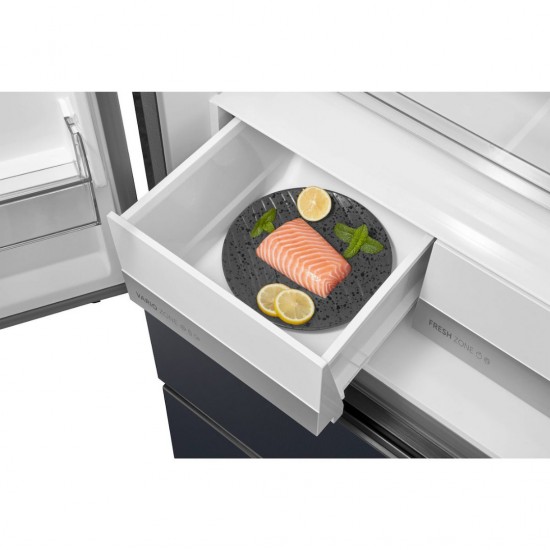Midea MDRF600BIE70 Ψυγείο Ντουλάπα 435lt Υ191xΠ75.3xΒ60cm ,Diamond Shadow Grey,Τotal No Frost Συμπιεστής Quattro Ιnverter,Multi Air Flow,WiFi-Smart Home