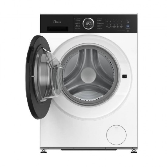 Midea MF205W90BA30/W-GR Πλυντήριο Ρούχων 9kg 1400 Στροφών,Μοτέρ BLDC, A-30%,PowerMix, Turbo Wash και HealthGuard  Wi-Fi  MSmartHome.