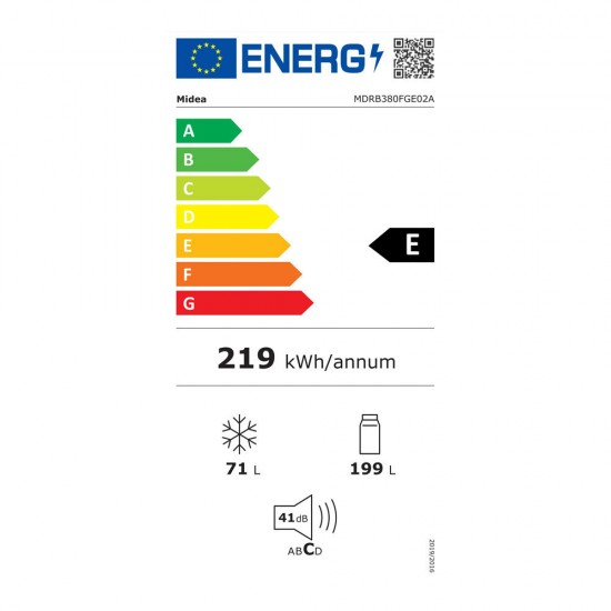 Midea MDRB380FGE02A Ψυγειοκαταψύκτης (270Litra) Total No Frost Inox (Υ x Π x B)180 x 54,5 x 62,5 cm Midea MDRB380FGE02A Ψυγειοκαταψύκτης (270Litra) Total No Frost Inox (Υ x Π x B)180 x 54,5 x 62,5 cm