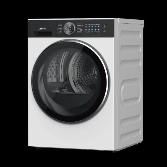Midea MD210H100BWW,10 kg με αντλία θερμότητας,Α+++,Dual Inverter,Λειτουργία Turbo,Απολύμανση UV
