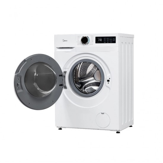 Midea MF110W100BA10/W-GR Πλυντήριο 10kg, με ατμό,1400 Στροφών,BLDC Inverter μοτέρ , Α-10%,Γρήγορη Πλύσης 15' & 45'
