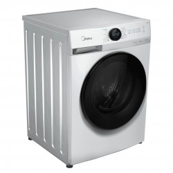 Midea MF200W90WB/W-GR Πλυντήριο Ρούχων (9kg) 1400 rpm,BLDC Inverter Quattro Μοτέρ με 10 Χρόνια Εγγύηση (Brushless DC),Τεχνολογία Health Guard (Steam Care μέχρι 99% αποστείρωση, Allergy Care & Auto Clean)