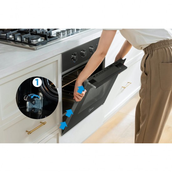 Midea MBO65M80M1-BK Φούρνος 70lt , Λειτουργίες Φούρνου (9) ,Forced cooling system , Καθαρισμός με ατμό Midea MBO65M80M1-BK Φούρνος 70lt , Λειτουργίες Φούρνου (9) ,Forced cooling system , Καθαρισμός με ατμό