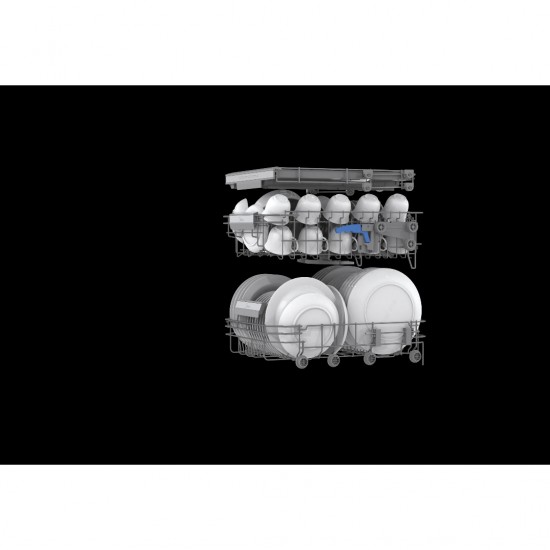 MIDEA MDWEF1034DSS-WC ΠΛΥΝΤΗΡΙΟ ΠΙΑΤΩΝ 45CM INOX ΜΕ ΤΡΙΤΟ ΡΑΦΙ, 8 ΠΡΟΓΡΑΜΜΑΤΑ, ΙΟΝ Dish Fresh 