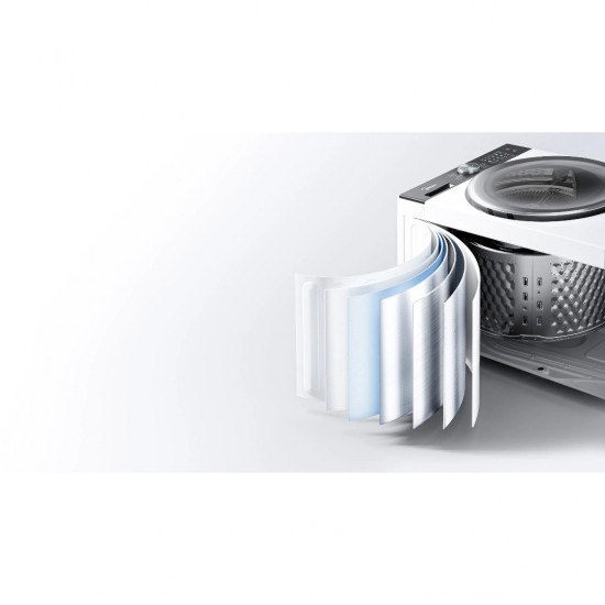 Midea MD210H100BWW,10 kg με αντλία θερμότητας,Α+++,Dual Inverter,Λειτουργία Turbo,Απολύμανση UV