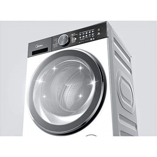 Midea MD210H100BWW,10 kg με αντλία θερμότητας,Α+++,Dual Inverter,Λειτουργία Turbo,Απολύμανση UV