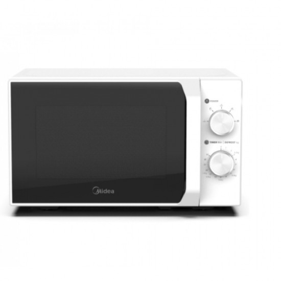 Midea MM20CF2E Ελεύθερος Φούρνος Μικροκυμάτων 20lt, Ισχύς 700W, 5 Λειτουργίες, 25.8*44*35.8 cm, Λευκό