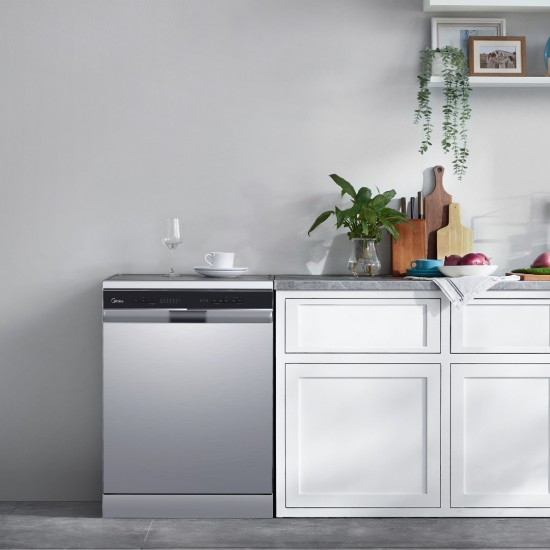 Midea MDWEF1433DSS-W Πλυντήριο Πιάτων Ελεύθερο 14 Σερβίτσιων 60cm
